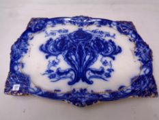 A 19th century York pottery blue and white dish