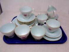A tray of twenty-one piece Royal Albert Elfin tea service