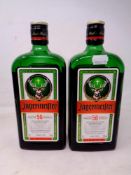 Two bottles of Jaegermeister 70cl.