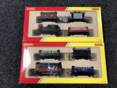 Two Hornby Railway 00 gauge railroad train packs numbered R2669 and R2670