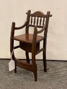 A late 19th century miniature child's chair, stamped 'Royal Letter's patent 3938', height 27 cm.