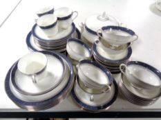 Fifty seven pieces of Royal Doulton Sherbrooke dinner china