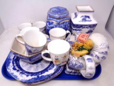 A tray of Ringtons collector's teapot, Ringtons caddy, vase,