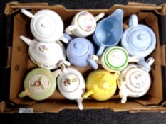 A box of 20th century teapots, Meakin,
