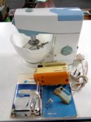 Two vintage Kenwood food mixers with manual