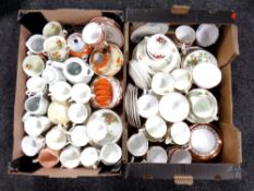 Two boxes of 20th century part tea sets, Windsor,