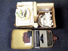 A box of Bradex collector's plates, ceramics,