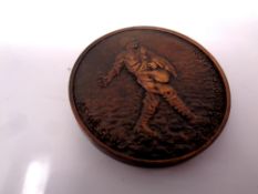 A Bigbury Mint bronze foot and mouth medal