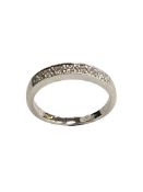 An 18ct white gold diamond half eternity ring, approximately 0.