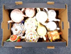 A box of 20th century teapots