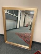 A golden framed contemporary mirror