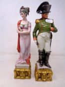 A pair of Capodimonte figures - Napoleon and Josephine