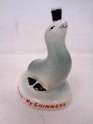 A Carlton ware seal ornament 'My Goodness My Guinness'