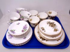 A tray of Richmond and A & L china part tea sets