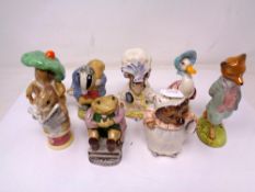Eight Beatrix Potter figures including Beswick,