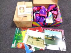 A box of Lapin and Me figures, rollerskates including Harry Potter,