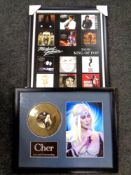 A Cher Love and Understanding 45 rpm single, framed,