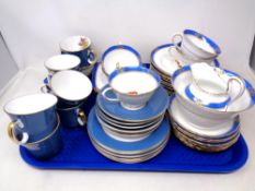 A tray of Tuscan and Royal Grafton part tea sets