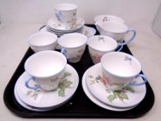 A Shelley 21 piece fine bone china tea set