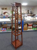 A beech hat and coat stand