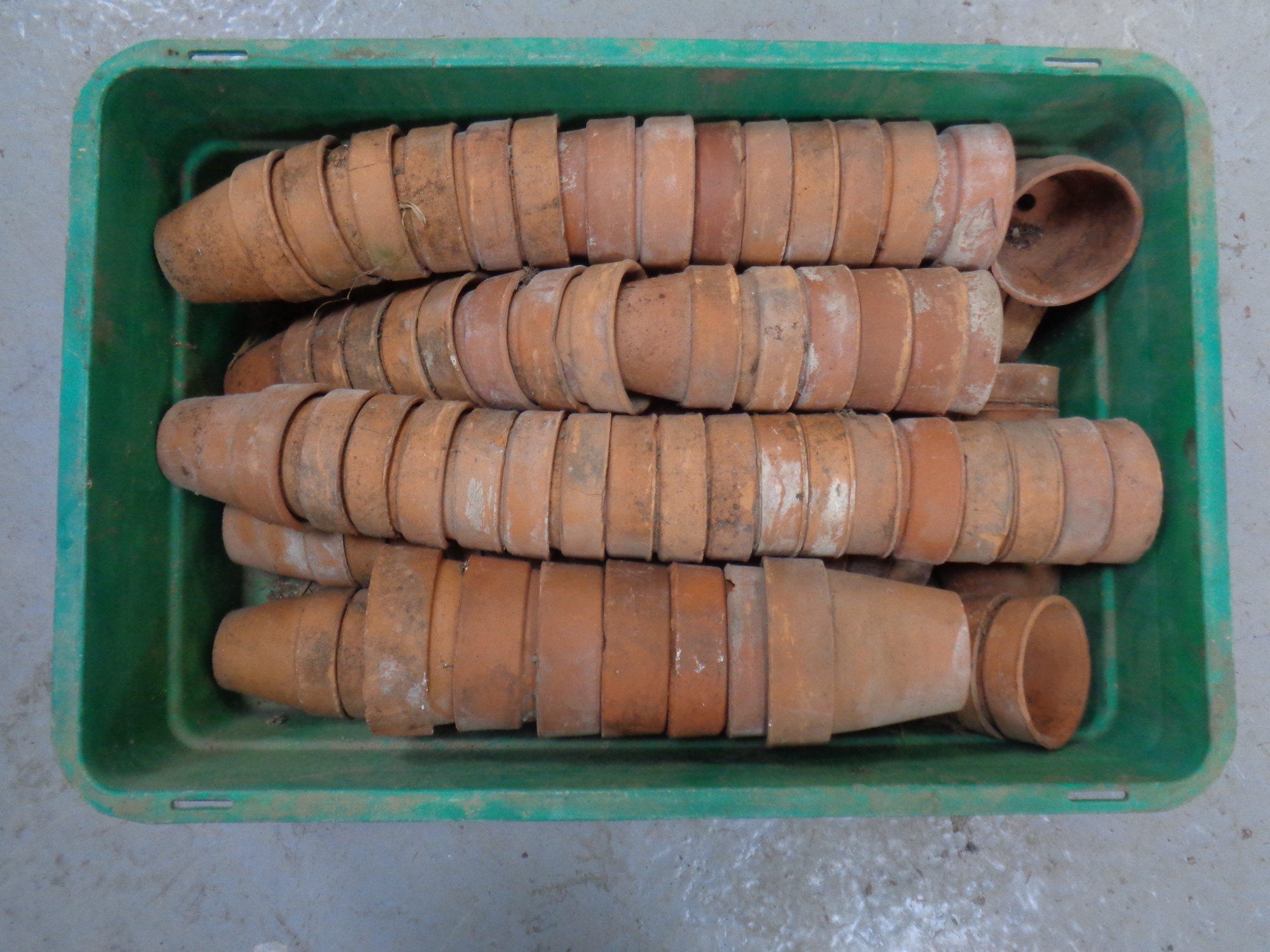 Three crates of terracotta plant pots - Image 2 of 2