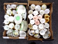 A box of 20th century tea cups and saucers, Royal Stafford,