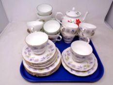 A tray of Duchess Spring Days and poppies part tea sets