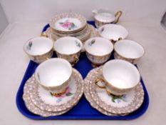 A Windsor bone china 22 piece tea set