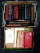 Two boxes of antique and later books, H G Wells, Einstein,