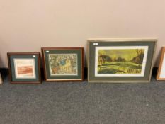 Three David Belilios pictures to include : signed screen print,