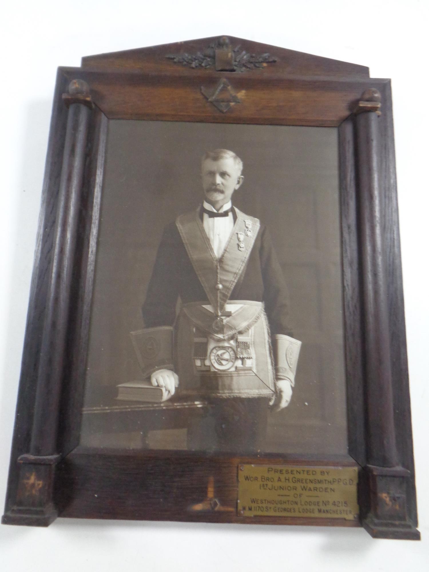 A box of Masonic related items including medals, miniature swords, - Image 2 of 2