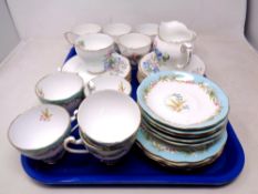 A tray of Duchess Chatsworth and Roslyn part china tea sets