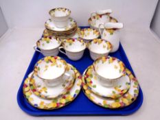 A tray of 24 piece Royal Doulton tea set,