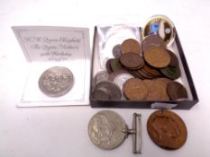 A small quantity of pre decimal British coins, Crowns,