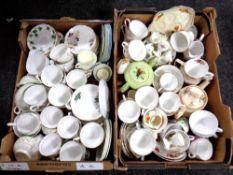 Two boxes of 20th century part tea sets, Tuscan,