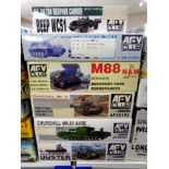 ARV Club modelling kits - Group of six 1:35 scale military models (as illustrated)
