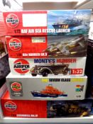 Airfix modelling kits - Group of five vehicle kits ranging from 1:35 to 1:72 scale (as illustrated)