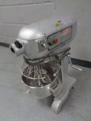 A Redone commercial mixer, with bowl and accessories,