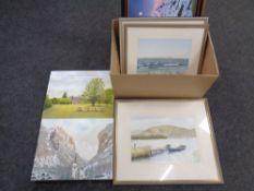 A collection of Ian R Hornsby pictures : oils on canvas, coastal scenes,