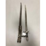 A 19th century British sword bayonet,