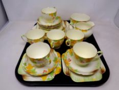 Twenty-one pieces of Grafton tea china