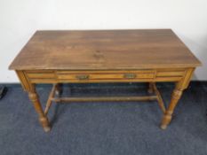 An Edwardian pine hall table