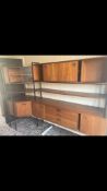 A mid 20th century teak modular unit (dismantled)