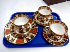 Seven pieces of Abbeydale Chrysanthemum pattern tea china