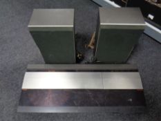 A Bang & Olufsen Beocentre 2200 music centre and a pair of Bang & Olufsen Beovox X25 speakers