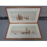 A pair of E Whittle watercolours,