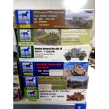 Bronco Models modelling kits - Group of six 1:35 scale military models (as illustrated)