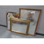 Three contemporary framed mirrors