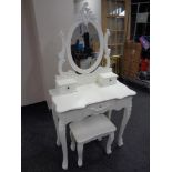 A French style dressing table with stool