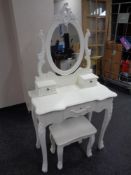A French style dressing table with stool